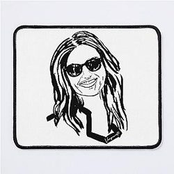 Portrait of Adriana Lima made with Ink Pad