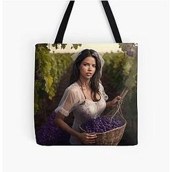 Adriana Lima in Vineyard all print tote bag