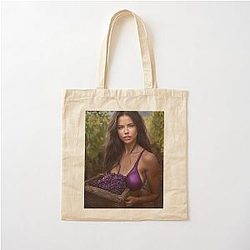 Adriana Lima in Cotton Tote Bag