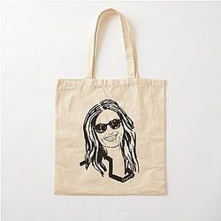 Portrait of Adriana Lima made with cotton tote bag