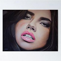 Adriana Lima Oil Painting Poster