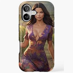 Adriana Lima Picking Grapes iPhone Tough Case