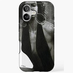 Adriana Lima Charcoal Drawing iPhone Case