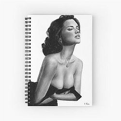 Adriana Lima Portrait Spiral Notebook