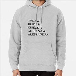 Supermodels Tyra Banks, Heidi Klum, Gisele Bündchen, Adriana Lima, Alessandra Ambrosio Pullover Hoodie