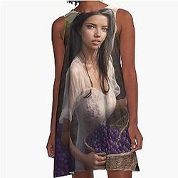 Adriana Lima in A-Line Dress