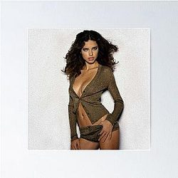 Adriana Lima Oil Art Poster