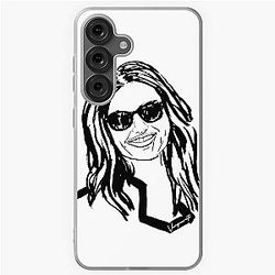 Portrait of Adriana Lima made with ink on Samsung Galaxy Soft Case