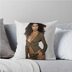 Adriana Lima Oil Art Throw Pillow