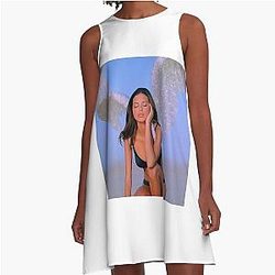 Adriana Lima Y2K Aesthetic Glitter A-Line Dress