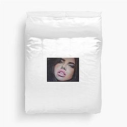 Adriana Lima Portrait Oil Painting Duvet Cover