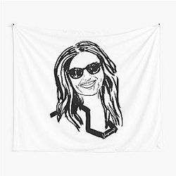 Portrait of Adriana Lima with ink Tapestry
