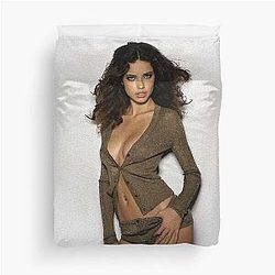 Adriana Lima Oil Paint Duvet Cover