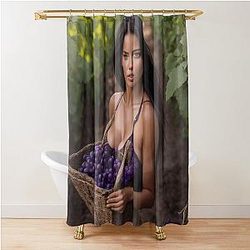 Adriana Lima in Vineyard Shower Curtain