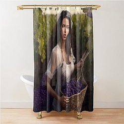 Adriana Lima in Vineyard Shower Curtain