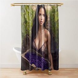 Adriana Lima in Vineyard Shower Curtain