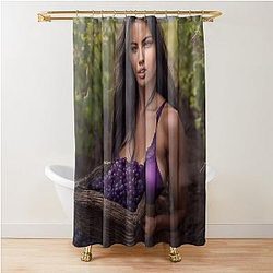 Adriana Lima in Vineyard Shower Curtain