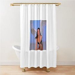 Adriana Lima Y2K Aesthetic Glitter Shower Curtain