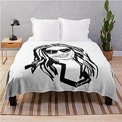 Portrait of Adriana Lima Throw Blanket