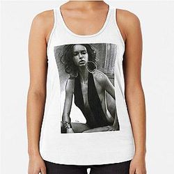 Adriana Lima Charcoal Racerback Tank Top