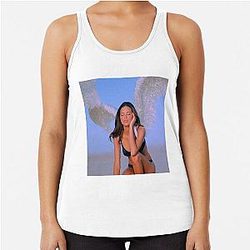 Adriana Lima Y2K Aesthetic Glitter Racerback Tank