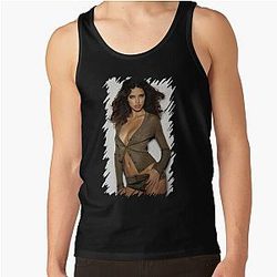 Adriana Lima Oil Paint Art Tank Top