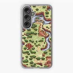 Game map with varied terrain, style of Advance Wars Samsung Galaxy Soft Case