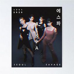 aespa SAVAGE Glitch Version Poster