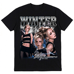 Retro kpop idol graphic LA 1106 Aespa T-Shirts