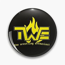 The Wrestling Enthusiast Yellow Logo Pin