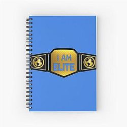 Wrestling Belt I Am Elite Choose Background Color Spiral Notebook
