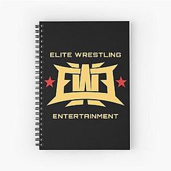 Elite Wrestling Entertainment T-ShirtGolden EWE Elite Elite Wrestling Entertainment Spiral Notebook