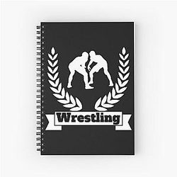Wrestling design for Teen players, Fans Spiral Notebook