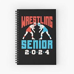 Wrestling Senior 2024 Spiral Notebook