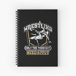 Wrestling Hard Guys Spiral Notebook