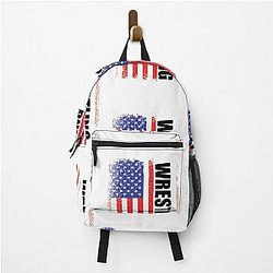 wrestling usa flag - wrestling american coach - funny wrestling lover Backpack