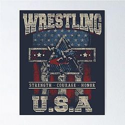 USA Wrestling - Strength - Courage - Honor - For Youth and Men Poster