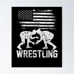 American Flag Wrestling Usa Flag Wrestling Poster