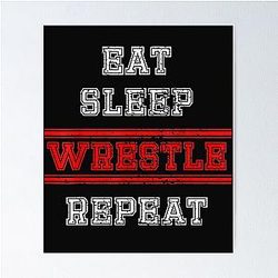 Wrestling Vintage T-Shirt Poster