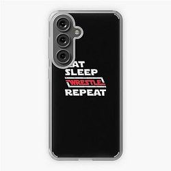 Eat Sleep Wrestle Repeat - wrestling shirt - wrestling gifts - wrestling player t-shirt - wrestling women - wrestling coach - wrestling coach gift - wrestling mom - wrestling men - wrestler gift Samsung Galaxy Soft Case