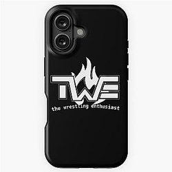 The Wrestling Enthusiast Logo White iPhone Tough Case