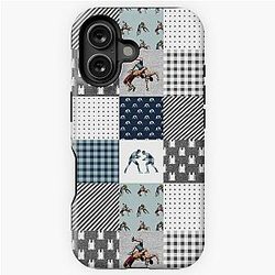 Wrestling Sport Checkered Pattern  iPhone Tough Case