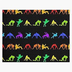 Colorful Wrestling Art Jigsaw Puzzle