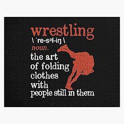 wrestling coach student wrestling lover wrestling Jigsaw Puzzle
