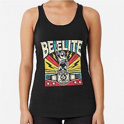 Be Elite Wrestling Retro Champion Belt Racerback Tank Top