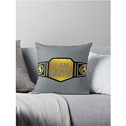Wrestling Belt I Am Elite Choose Background Color Throw Pillow