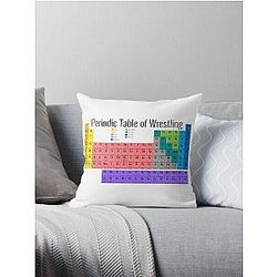 Periodic Table of Wrestling Throw Pillow