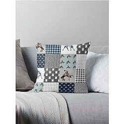 Wrestling Sport Checkered Pattern  Throw Pillow