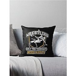 Wrestling Hard Guys Throw Pillow