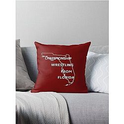 Championship Wrestling From Florida Throw Pillow